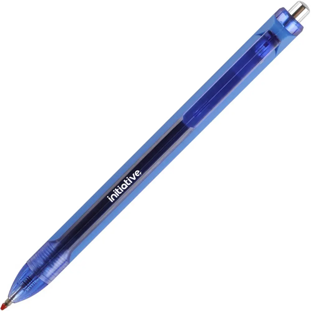 INITIATIVE GEL INK RETRACTABLE BALLPOINT PEN 0.7MM BLUE BOX 12