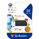 VERBATIM MICROBAN STORE-N-GO PINSTRIPE USB FLASH DRIVE 2.0 32GB BLACK