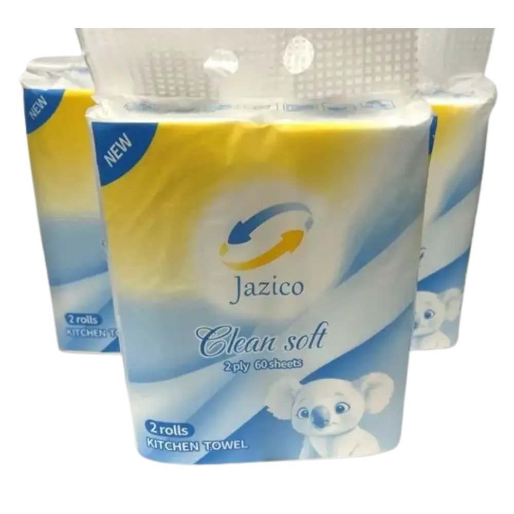 JAZICO CLASSIC KITCHEN TOWELS 2-PLY 60 SHEET PACK 2