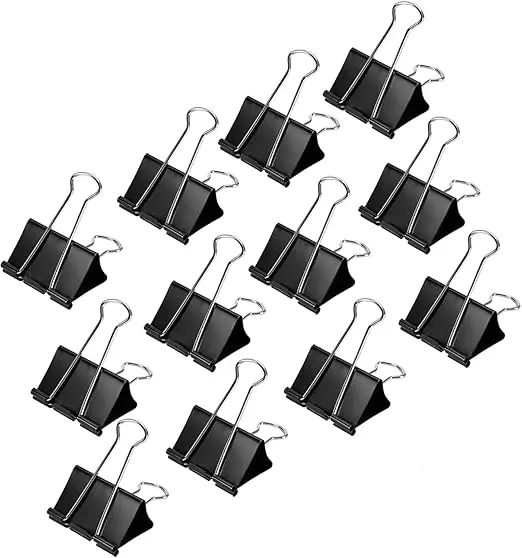 FOLDBACK CLIP 41MM BLACK PACK 12