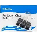 INITIATIVE FOLDBACK CLIP 41MM BLACK PACK 12