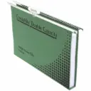 CRYSTALFILE DOUBLE CAPACITY SUSPENSION FILES 30MM FOOLSCAP GREEN BOX 50