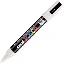 POSCA PC-5M PAINT MARKER BULLET MEDIUM 2.5MM WHITE
