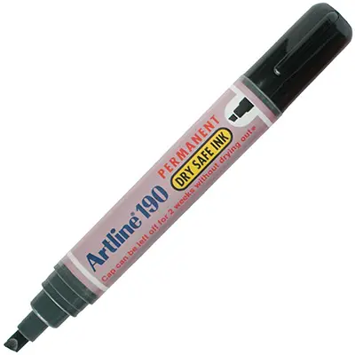 [8016592] ARTLINE 190 PERMANENT MARKER CHISEL 5MM BLACK