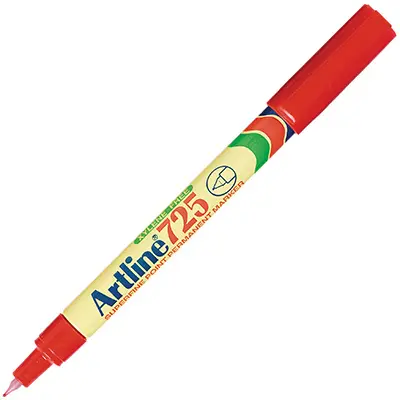 [8016868] ARTLINE 725 PERMANENT MARKER BULLET 0.4MM RED