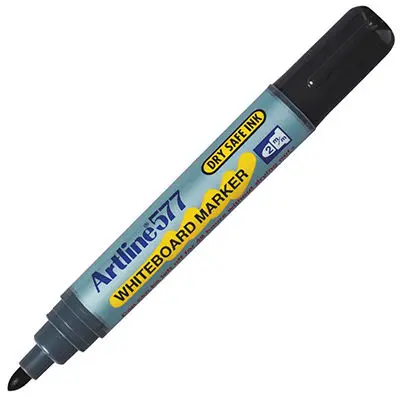 [8007234] ARTLINE 577 WHITEBOARD MARKER BULLET 3MM BLACK