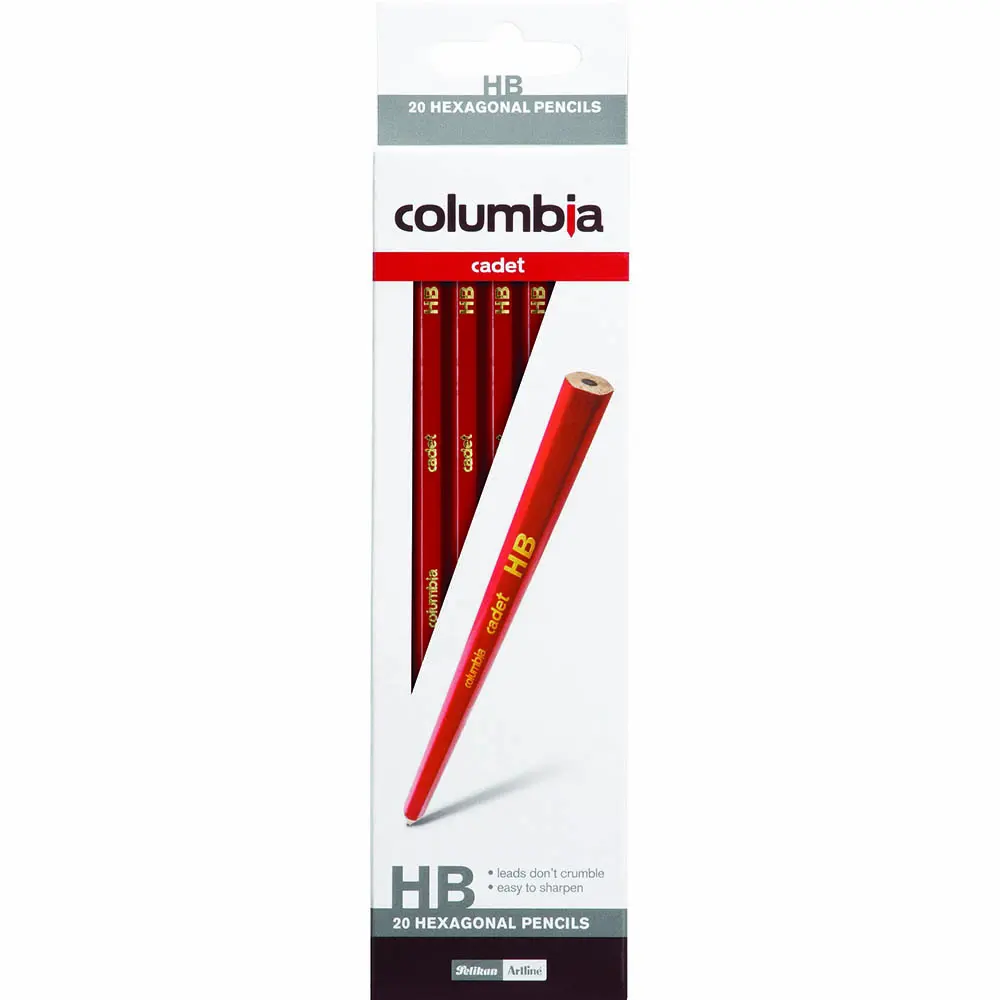 [8017876] COLUMBIA CADET LEAD PENCIL HEXAGON HB BOX 20