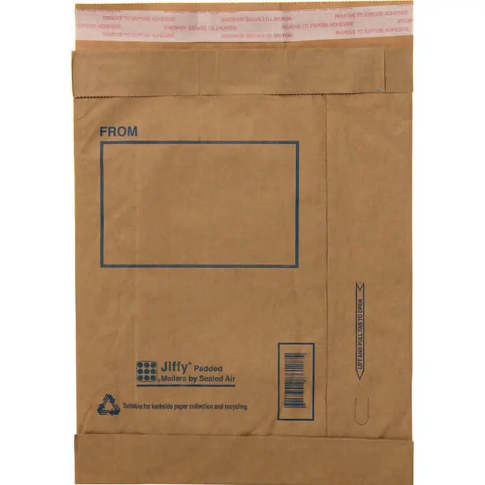 JIFFY PADDED MAILER BAG 215 X 280MM SIZE 2 KRAFT CARTON 100