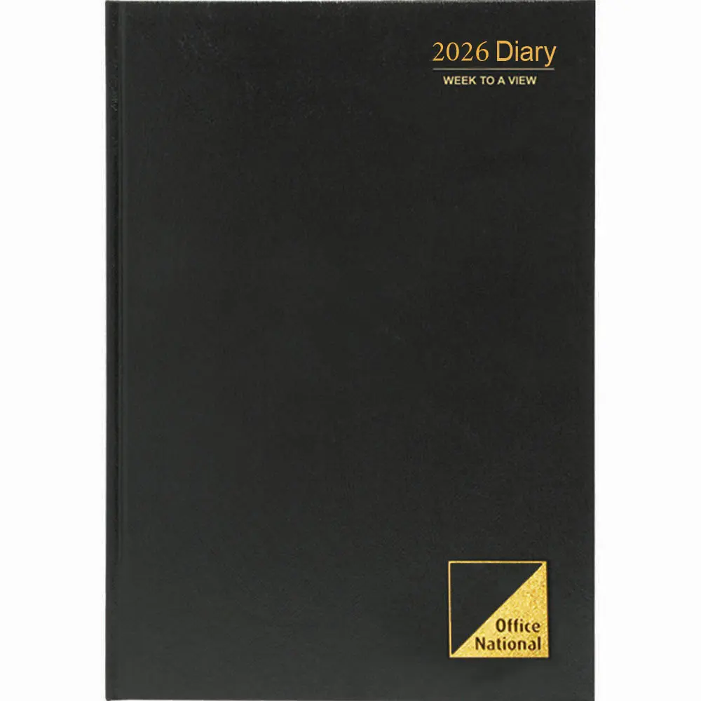 OFFICE NATIONAL DIARY WEEK TO VIEW A5 BLACK