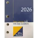 OFFICE NATIONAL DESK CALENDAR REFILL SIDE PUNCH 2026