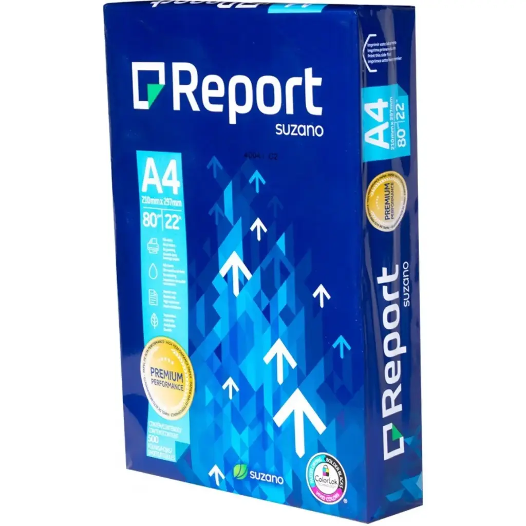 SUZANO REPORT PREMIUM A4 COPY PAPER 80GSM WHITE PACK 500 SHEETS