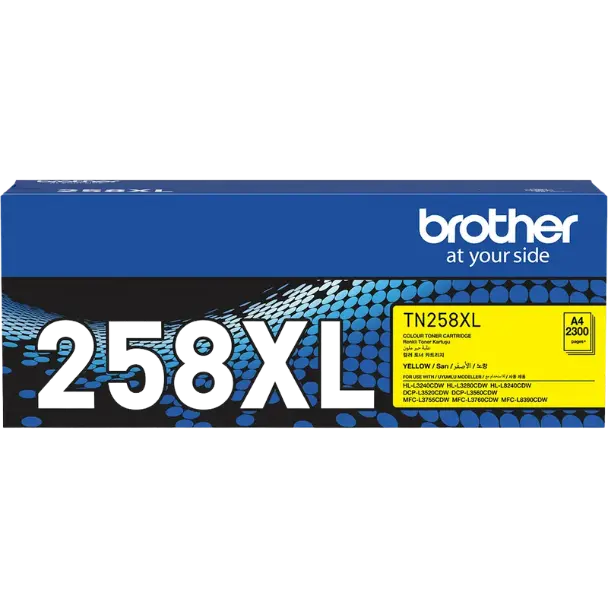 BROTHER TN258XLY TONER CARTRIDGE HIGH YIELD YELLOW