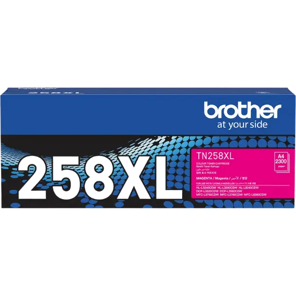 BROTHER TN258XLM TONER CARTRIDGE HIGH YIELD MAGENTA