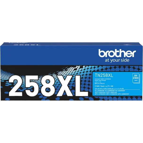 BROTHER TN258XLC TONER CARTRIDGE HIGH YIELD CYAN