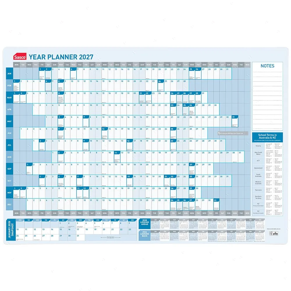 [8026517] SASCO 86659 ENVIRO 870 X 610MM YEAR PLANNER