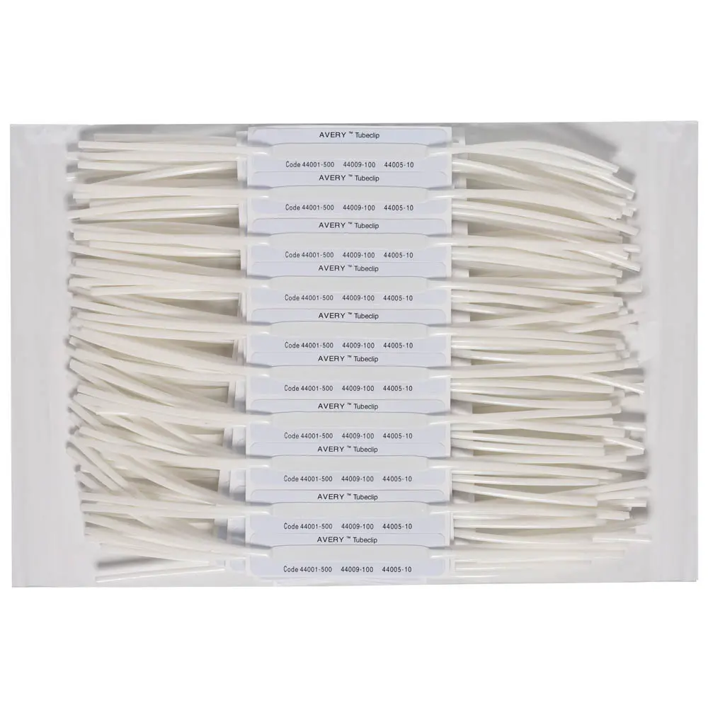 [8022172] AVERY 44006 TUBECLIP FASTENERS SELF ADHESIVE BASE PACK 100