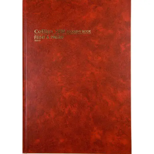 [8008407] COLLINS 3880 SERIES ACCOUNT BOOK FEINT PAGED 84 LEAF A4 RED