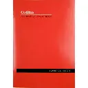 COLLINS A24 SERIES ACCOUNT BOOK 4 MONEY COLUMN FEINT RULED STAPLED 24 LEAF A4 RED