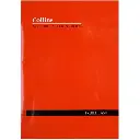 COLLINS A24 SERIES ACCOUNT BOOK 3 MONEY COLUMN TREBLE CASH 24 LEAF A4 RED