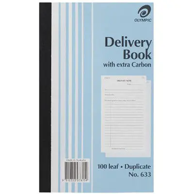 OLYMPIC 633 DELIVERY BOOK CARBON DUPLICATE 100 LEAF 200 X 125MM