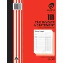 OLYMPIC 627 INVOICE AND STATEMENT BOOK CARBON TRIPLICATE 100 LEAF 200 X 250MM