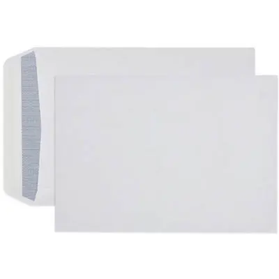 CUMBERLAND C4 ENVELOPES SECRETIVE POCKET PLAINFACE STRIP SEAL 90GSM 324 X 229MM WHITE BOX 250