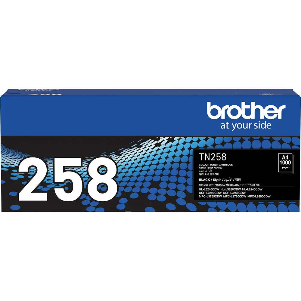 BROTHER TN258BK TONER CARTRIDGE BLACK