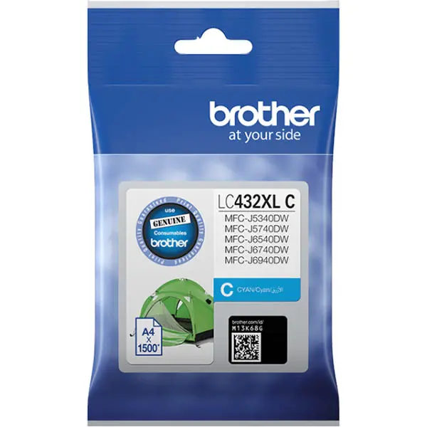 BROTHER LC432XL INK CARTRIDGE HIGH YIELD CYAN
