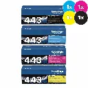 BROTHER TN443 TONER CARTRIDGE HIGH YIELD BLACK, CYAN, MAGENTA, YELLOW (4 TONERS)