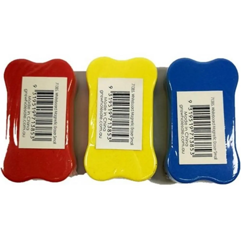 WHITEBOARD ERASER SMALL MAGNETIC ASSORTED