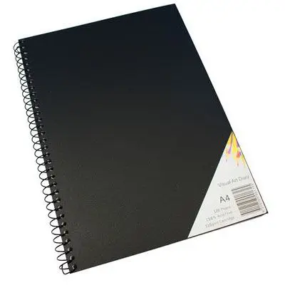 QUILL VISUAL ART DIARY 110GSM 120 PAGE A4 PP BLACK