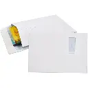 CUMBERLAND ENVELOPES SECURITIVE POCKET EXPANDABLE WINDOWFACE STRIP SEAL C4 150GSM 340 X 229MM WHITE PACK 50