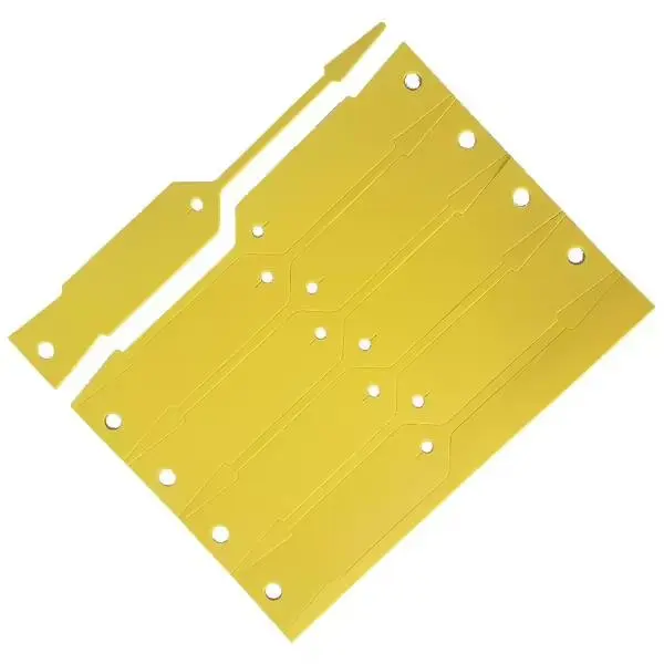 DISPOSABLE VINYL KEY TAGS 140MM X 20MM YELLOW PK1000