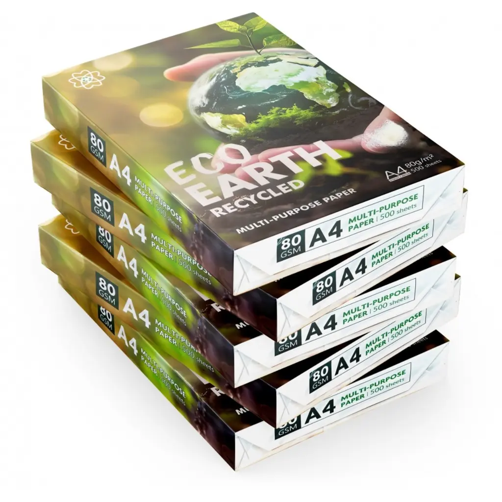 [81151633] ECO EARTH A4 100% RECYCLED 80GSM COPY PAPER - PACK 500 SHEETS