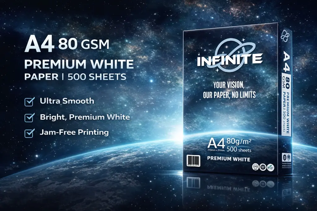 INFINITE VISION PREMIUM A4 COPY PAPER 80GSM WHITE PACK 500 SHEETS