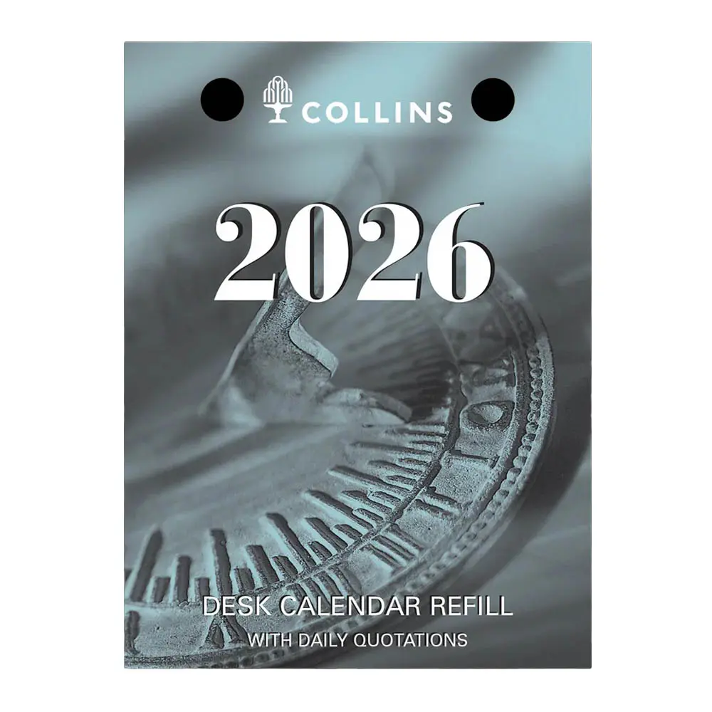 COLLINS DESK CALENDAR DCRT REFILL DAY TO PAGE TOP PUNCH