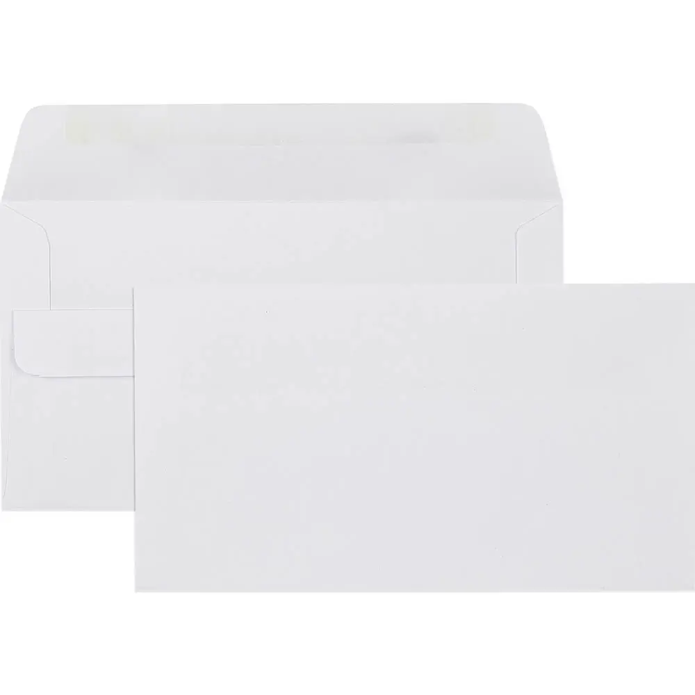 [8010833] CUMBERLAND 11B ENVELOPES WALLET PLAINFACE SELF SEAL 80GSM 90 X 145MM WHITE BOX 500