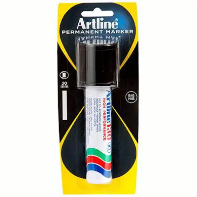 ARTLINE 130 PERMANENT MARKER CHISEL 30MM BLACK HANGSELL