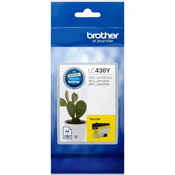 BROTHER LC436 INVESTMENT INK CARTRIDGE YELLOW