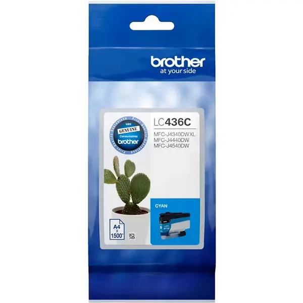 [8111250] BROTHER LC436 INVESTMENT INK CARTRIDGE CYAN