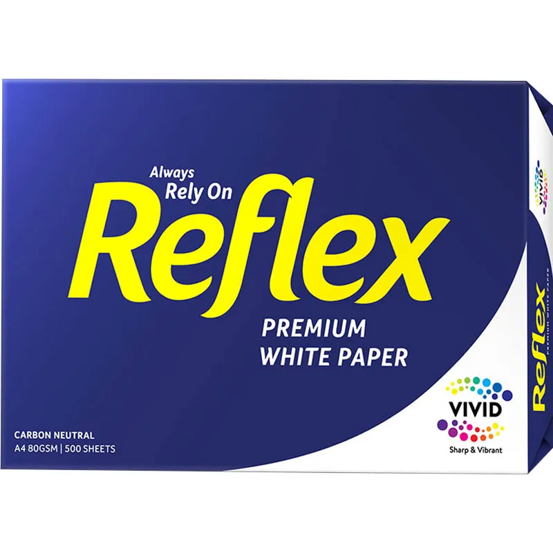 [8005234] REFLEX A4 PREMIUM WHITE COPY PAPER CARBON NEUTRAL 80GSM WHITE PACK 500 SHEETS