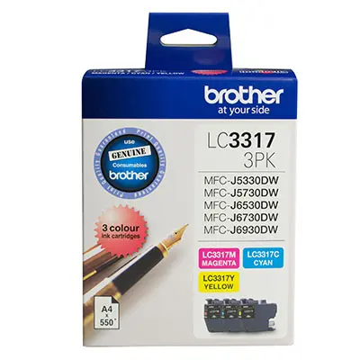 [8054671] BROTHER LC33173PK INK CARTRIDGE VALUE PACK CYAN/MAGENTA/YELLOW