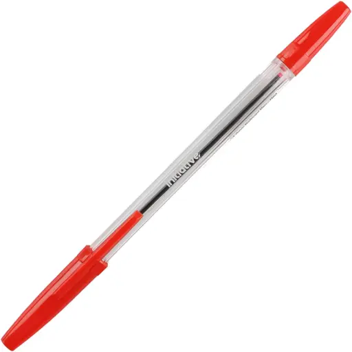 [7001009] INITIATIVE BALLPOINT PENS MEDIUM RED BOX 12