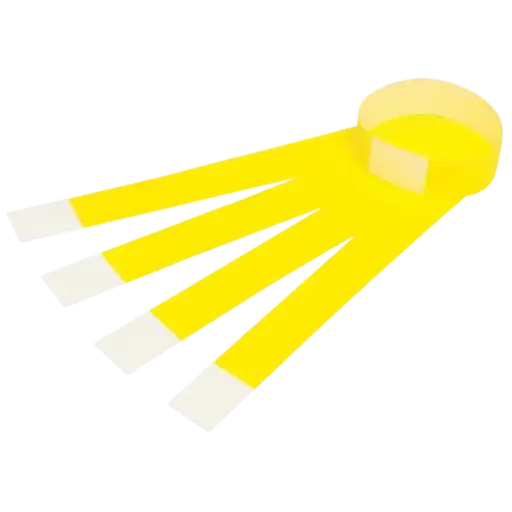 [7024694JAZ] JAZICO ID SERIAL NUMBER WRISTBANDS FLUORO YELLOW PACK 100