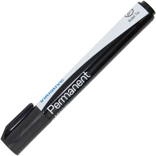 [7071687] INITIATIVE PERMANENT MARKER BULLET 1.5MM BLACK