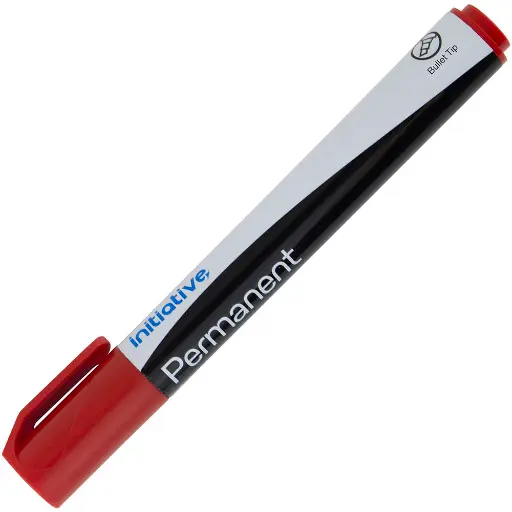 [7071689] INITIATIVE PERMANENT MARKER BULLET 1.5MM RED