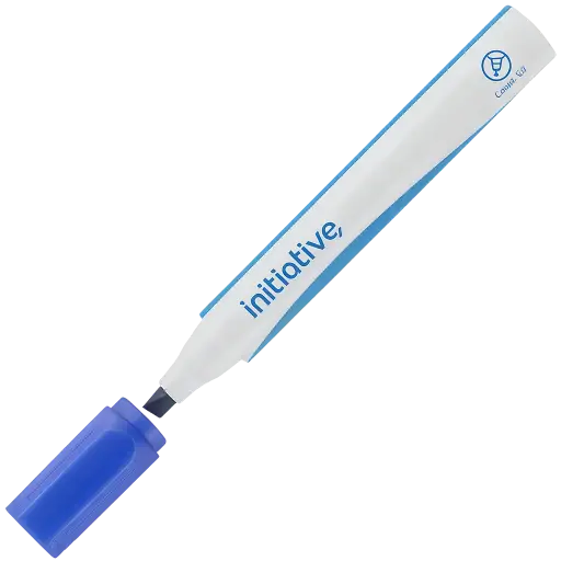 [7106364] INITIATIVE WHITEBOARD MARKER CHISEL 5MM BLUE