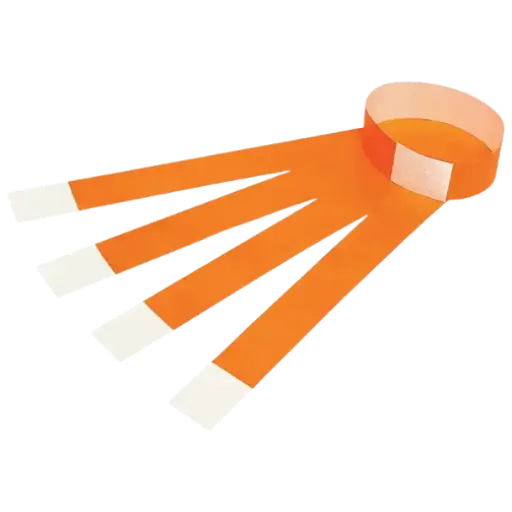 [7024695JAZ] JAZICO ID SERIAL NUMBER WRISTBANDS FLUORO ORANGE PACK 100