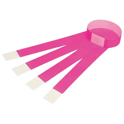 [7024696JAZ] JAZICO ID SERIAL NUMBER WRISTBANDS FLUORO PINK PACK 100