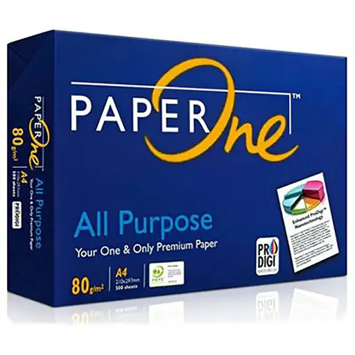 [7007111] PAPERONE A4 ALL PURPOSE COPY PAPER 80GSM WHITE PACK 500 SHEETS